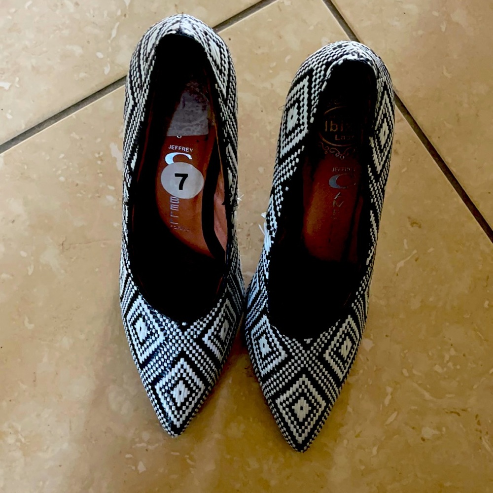 Vintage Jeffery Campbell Woven Heels. Worn twice
